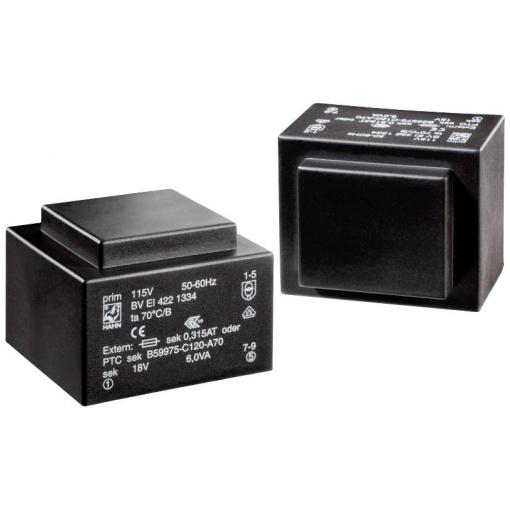 Hahn BV EI 422 1224 transformátor do DPS 1 x 230 V 1 x 12 V/AC 6.0 VA