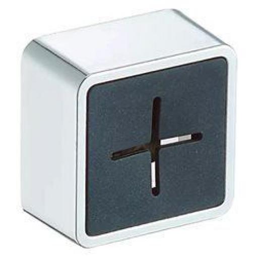 Věšák na ručník samolepící, stříbrno-černý, 4,5 × 4,5 × 2,5 cm