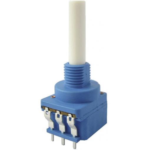 Weltron WSFA202-A2-08-30F1-100K-20%-LIN, 002045057194 otočný potenciometr, s otočným spínačem, Mono, 0.4 W, 100 kΩ, 1 ks