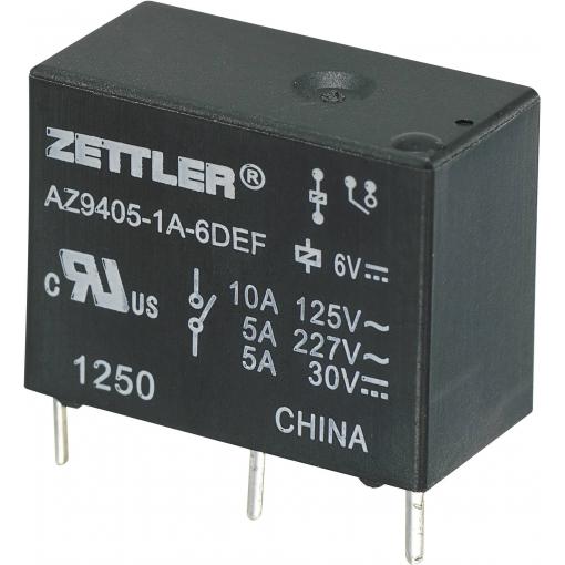 Miniaturní zátěžové relé AZ9405, 10 A 12 V/DC 10 A Zettler Electronics AZ9405-1A-12DEF