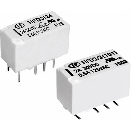 Hongfa HFD3/024, HFD3/024 relé do DPS, monostabilní, 1 cívka, 220 V/DC, 250 V/AC, 2 A, 1 ks