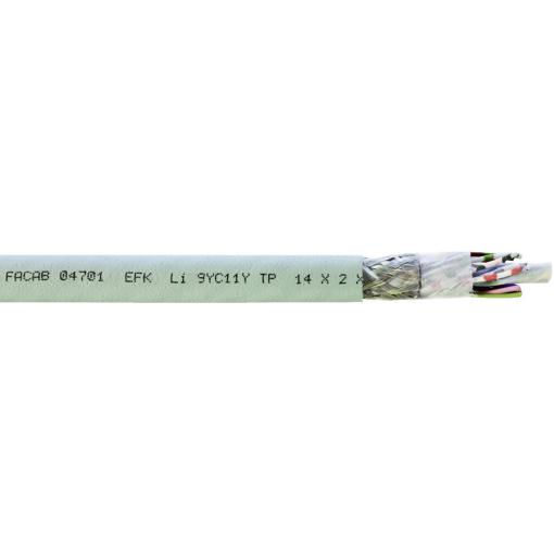 Faber Kabel 035375 kabel pro energetické řetězy FACAB EFK Li9YC11Y 12 x 0.34 mm² šedá metrové zboží
