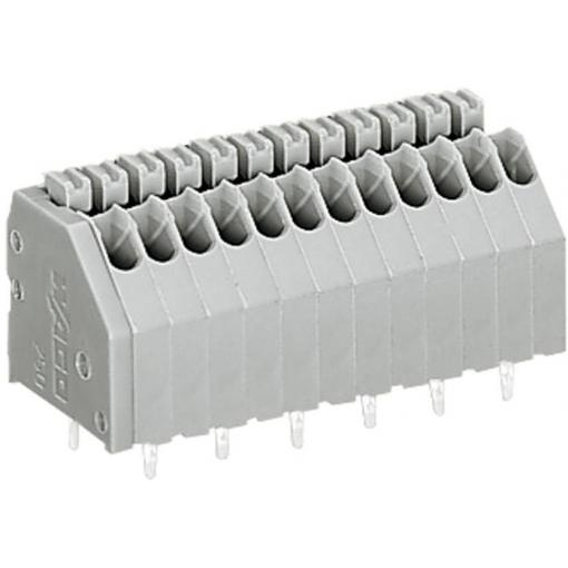 WAGO 250-409 pružinová svorkovnice 0.50 mm² Pólů 9 šedá 1 ks
