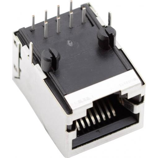 BEL Stewart Connectors SS64800-031F Modulární vestavná zásuvka bez stínící spony SS64800-031F zásuvka, vestavná horizontální počet pólů: 8P8C poniklovaná, kov
