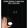 Avery-Zweckform L6024REV-25 univerzální etikety 63.5 x 42.3 mm papír bílá 450 ks přemístitelné barevná laserová tiskárna, laserová tiskárna