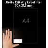 Avery-Zweckform 3489 univerzální etikety 70 x 29.7 mm papír bílá 3000 ks trvalé barevná laserová tiskárna, laserová tiskárna