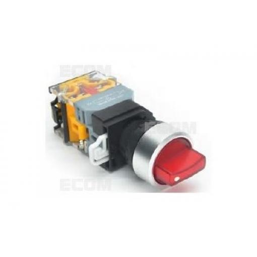 Otočný spínač třípolohový DT22M-S3RD11/RDAC/DC24V, průměr 22 mm