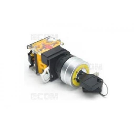 Otočný spínač DT22M-K2L11/BL, dvoupolohový, zamykatelný