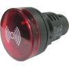 Kontrolka LED 230 V, 37 mm, AD16-30SM, červená s bzučákem