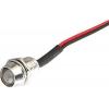 Kontrolka LED 24 V bílá, do otvoru 8 mm, kovová