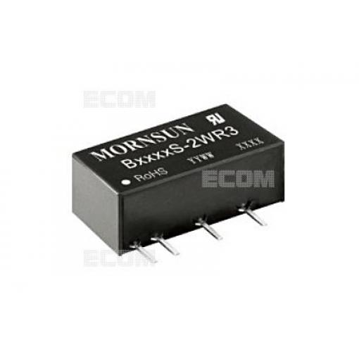 DC/DC měnič B2412S-2WR3, 24 V → 12 V, 167 mA, izolovaný