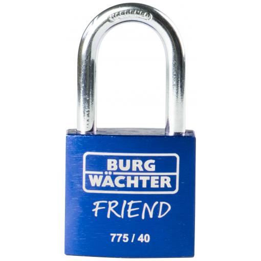 Burg Wächter 39441 visací zámek 40.00 mm zámky s různými klíči modrá na klíč