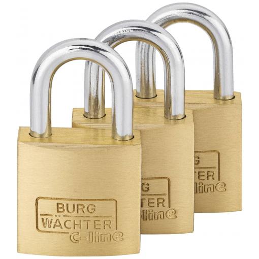 Burg Wächter 29921 visací zámek 20 mm zámky se stejným klíčem mosaz na klíč