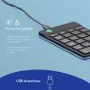 R-GO Tools Numpad Break Bluetooth®, bezdrátový číselná klávesnice ergonomická, Tiché klávesy černá