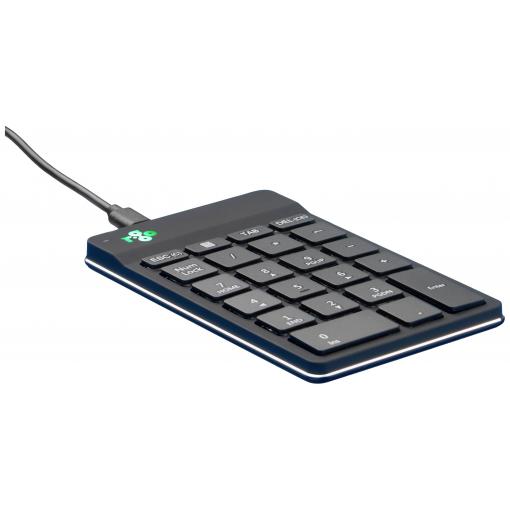 R-GO Tools Numpad Break Bluetooth®, bezdrátový číselná klávesnice ergonomická, Tiché klávesy černá