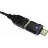 Redukce USB-A na USB-C, černá s LED indikací