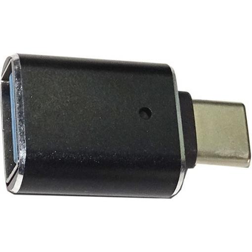 Redukce USB-A na USB-C, černá s LED indikací