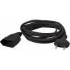 Sygonix SY-5044230 napájecí prodlužovací kabel, černá, 0.20 m
