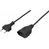 Sygonix SY-5044230 napájecí prodlužovací kabel, černá, 0.20 m