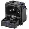 TRU COMPONENTS TC-10088372 IEC zástrčka C13/C14 C14 zástrčka, vestavná rovná Počet kontaktů: 3 10 A černá 1 ks