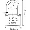 Sygonix SY-5045288 visací zámek 29.8 mm částečně se stejným uzavíráním zlatožlutá na klíč