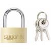 Sygonix SY-5045288 visací zámek 29.8 mm částečně se stejným uzavíráním zlatožlutá na klíč