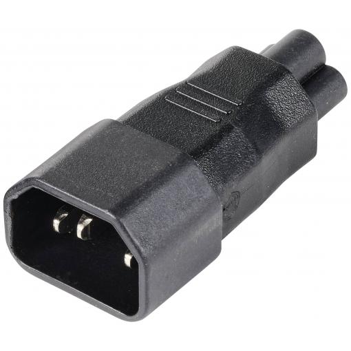 TRU COMPONENTS síťový adaptér IEC zástrčka C14 10 A - IEC C5 spojka Počet kontaktů: 3 1 ks