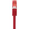 Renkforce RF-5372562 RJ45 síťové kabely, propojovací kabely CAT 6 S/FTP 0.25 m červená s ochranou, pozlacené kontakty, samozhášecí 1 ks
