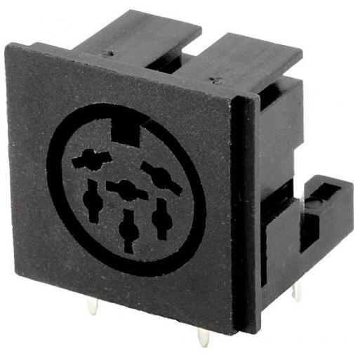 Connfly DS1093-07-BN60X vestavěná zásuvka zásuvka, vestavná horizontální Pólů: 6 černá 1 ks Tray