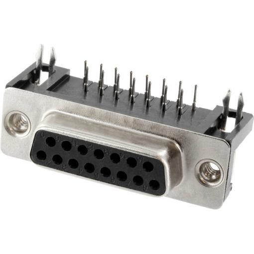 Connfly DS1037-15FNBKT7-0CC DS1037-15FNBKT7-0CC D-SUB zásuvková lišta Pólů: 15 pájecí piny 1 ks Tray