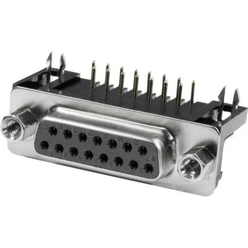 Connfly DS1037-01-15FNAKT74 DS1037-01-15FNAKT74 D-SUB zásuvková lišta Pólů: 15 pájecí piny 1 ks Tray