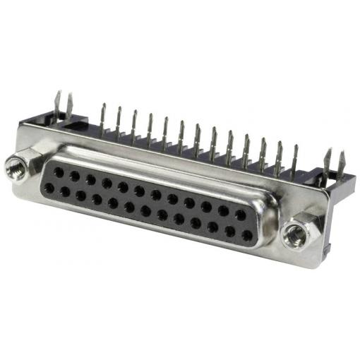 Connfly DS1037-25FNAKT74-0CC DS1037-25FNAKT74-0CC D-SUB zásuvková lišta Pólů: 25 pájecí piny 1 ks Tray