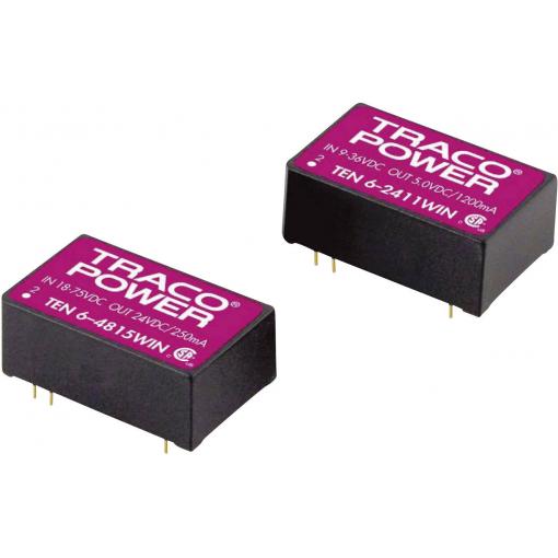 TracoPower TEN 6-4812WIN DC/DC měnič napětí do DPS 48 V/DC 12 V/DC 500 mA 6 W Počet výstupů: 1 x Obsah 1 ks