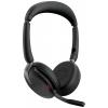 Jabra Evolve2 65 Flex Link380a MS Headset otevřená (On Ear) Bluetooth® stereo černá Potlačení hluku headset, Vypnutí zvuku mikrofonu, regulace hlasitosti,