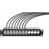 Renkforce RF-4996626 12 portů patch panel 254 mm (10) nevybavený specifikací 1 U černá neosazený