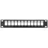 Renkforce RF-4996626 12 portů patch panel 254 mm (10) nevybavený specifikací 1 U černá neosazený