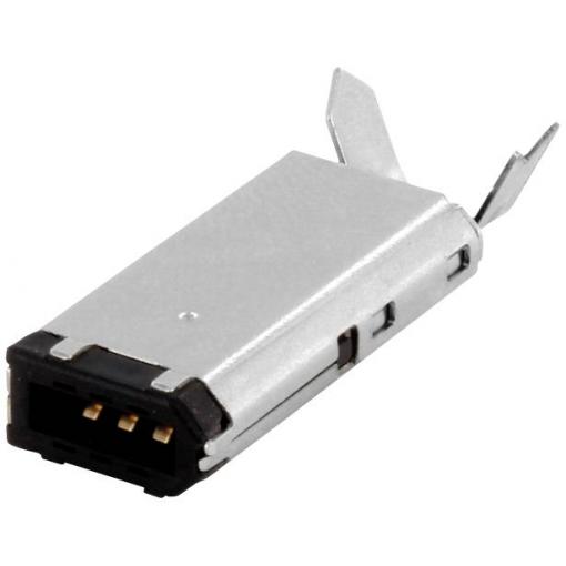 FireWire zástrčka 6p FWS6L černá econ connect Množství: 1 ks
