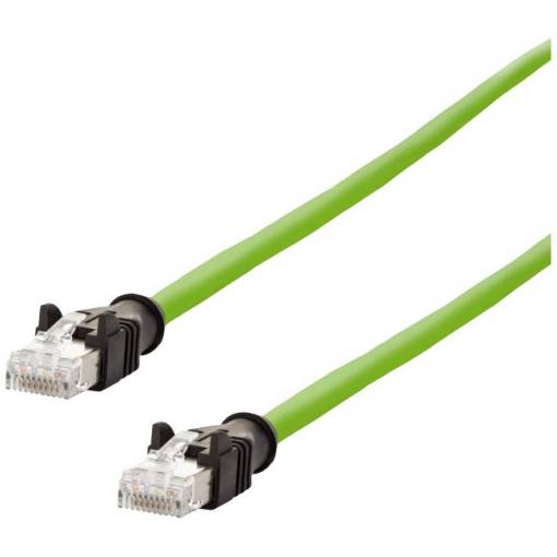 Metz Connect 142M2X55050 RJ45 síťové kabely, propojovací kabely CAT 6A S/FTP 5.00 m zelená krytí PUR, odolné proti kyselinám, odolné proti ozonu, odolné proti