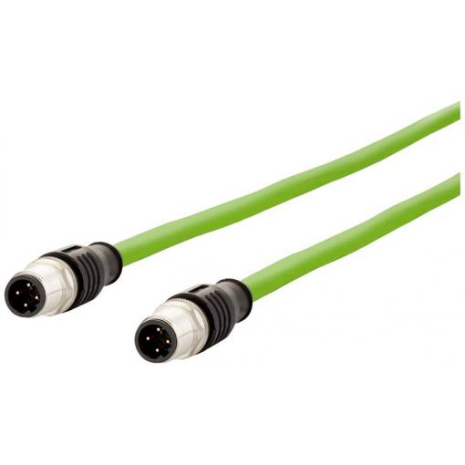 Metz Connect 142M1D11100 M 12 síťové kabely, propojovací kabely CAT 5e SF/FTP 10.00 m zelená krytí PUR, odolné proti kyselinám, odolné proti ozonu, odolné