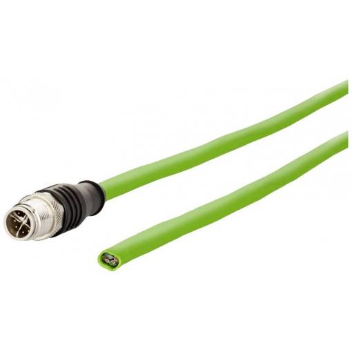 Metz Connect 142M2X10050 M 12 síťové kabely, propojovací kabely CAT 6A S/FTP 5.00 m zelená krytí PUR, odolné proti kyselinám, odolné proti ozonu, odolné proti
