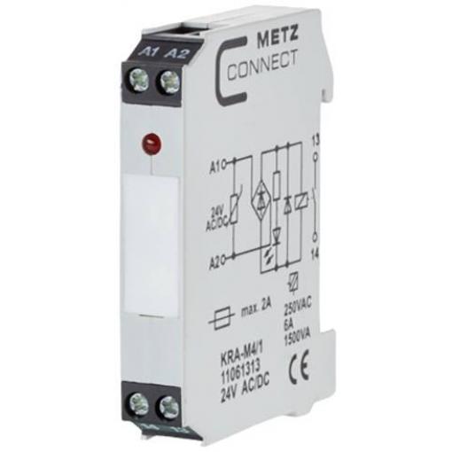 Spojovací modul 24, 24 V/AC, V/DC (max) 1 spínací kontakt Metz Connect 11061313 1 ks