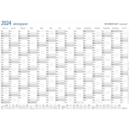 Staedtler nástěnný kalendář Lumocolor® year planner 641 YP 641 YPA3DE A3 12 měsíců/1 strana 1 ks