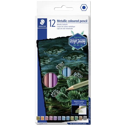 Staedtler barevná tužka metallic 146M šestihranná měkká 146M C12 12 ks