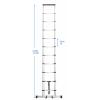 TOOLCRAFT TO-7868814 Slitina hliníku teleskopický žebřík Montáž bez nářadí Výška základny (max.): 1.93 m hliník EN 131 10.1 kg