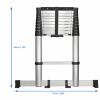 TOOLCRAFT TO-7868814 Slitina hliníku teleskopický žebřík Montáž bez nářadí Výška základny (max.): 1.93 m hliník EN 131 10.1 kg