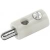 econ connect HOS25WS mini kulatý konektor zástrčka, rovná Ø pin: 2.5 mm bílá 1 ks Bulk