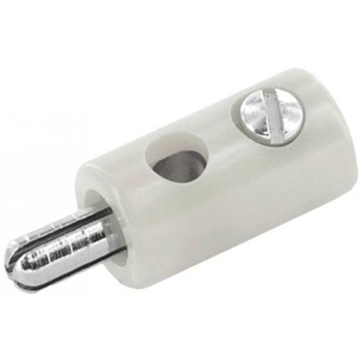 econ connect HOS25WS mini kulatý konektor zástrčka, rovná Ø pin: 2.5 mm bílá 1 ks Bulk