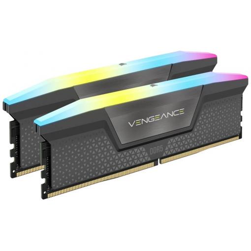 Corsair VENGEANCE RGB DDR5 Sada RAM pro PC DDR5 32 GB 2 x 16 GB Na čipu integrovaná ECC kontrola 5200 MHz 288pin DIMM CL40-40-40-77 CMH32GX5M2B5200Z40K