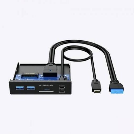GrauGear G-MP01CR USB Hub 6 portů USB-A, USB-C®, SD, microSD USB 3.0 5 GBit/s černá G-MP01CR