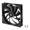 Arctic ARCTIC F12 - Rev 3 - Gehäuselüfter - 120 mm - Schwarz (Packung mit 5) PC větrák s krytem černá (š x v x h) 120 x 25 x 120 mm